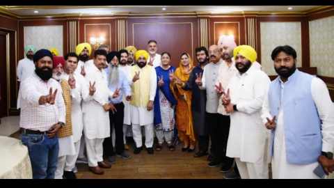 Chief-Minister-Bhagwant-Mann-Held-A-Meeting-With-Party-Mlas-Chairmen-And-Office-Bearers-In-Jalandhar-And-Discussed-Election-Strategies